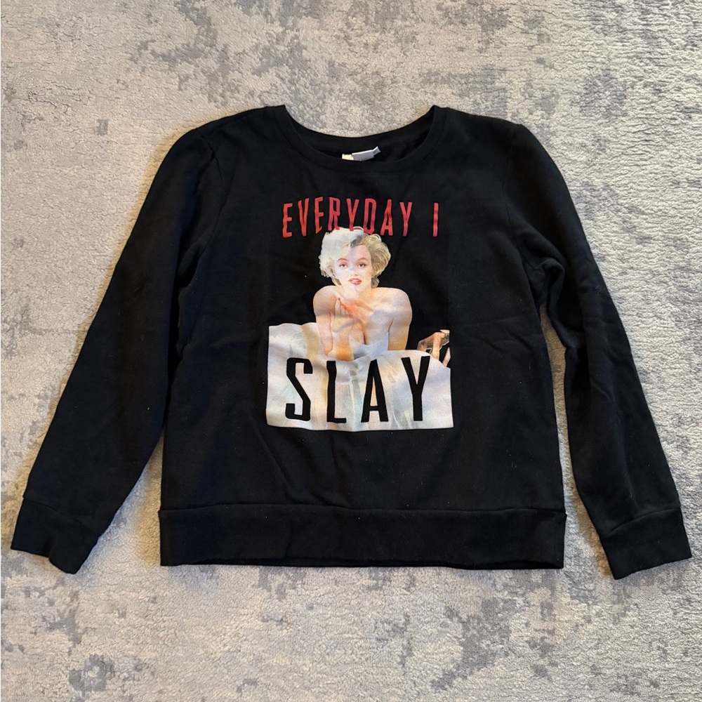 Black Graphic Sweatshirt